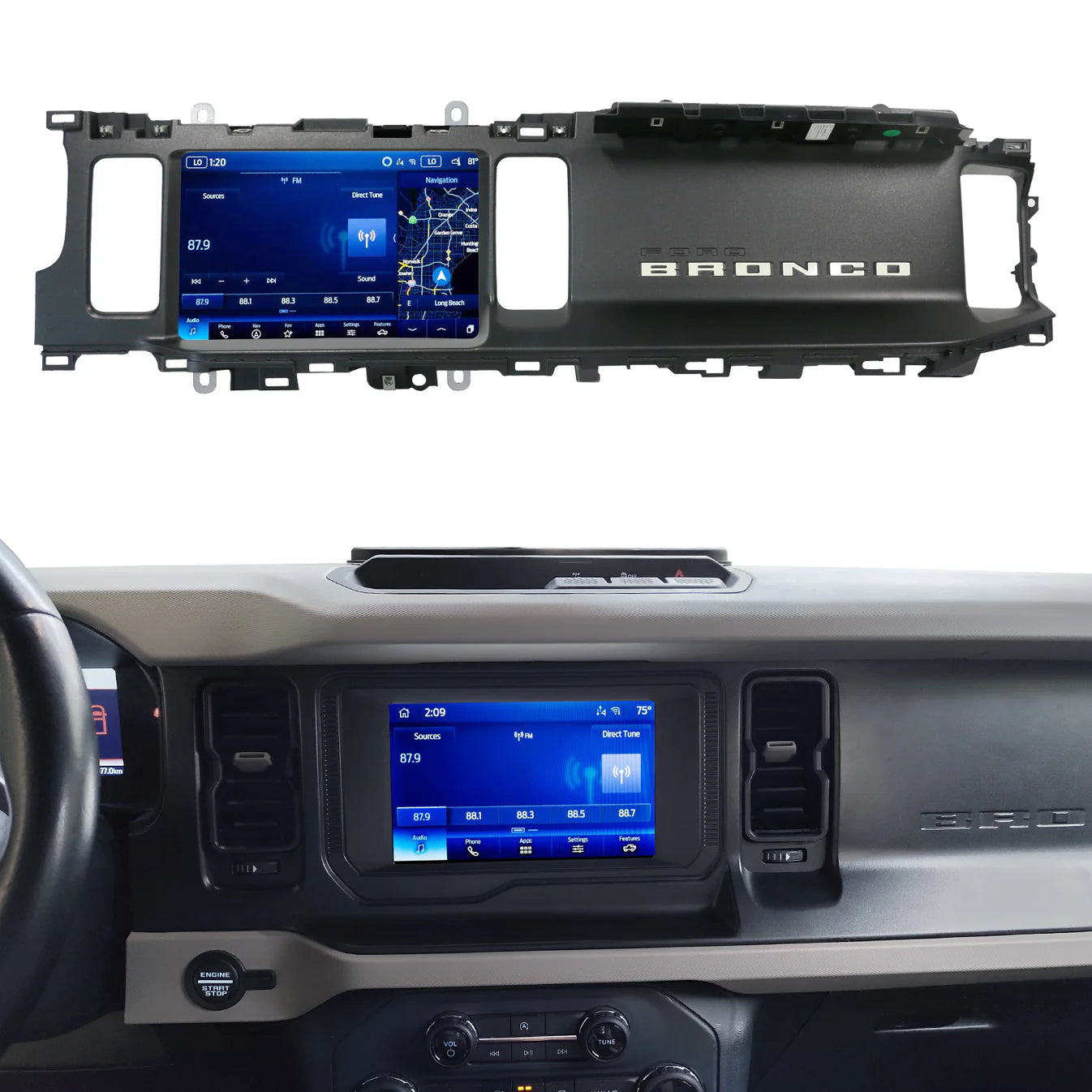 2021-2024 Bronco 8'' to 12'' OEM Screen Upgrade kit