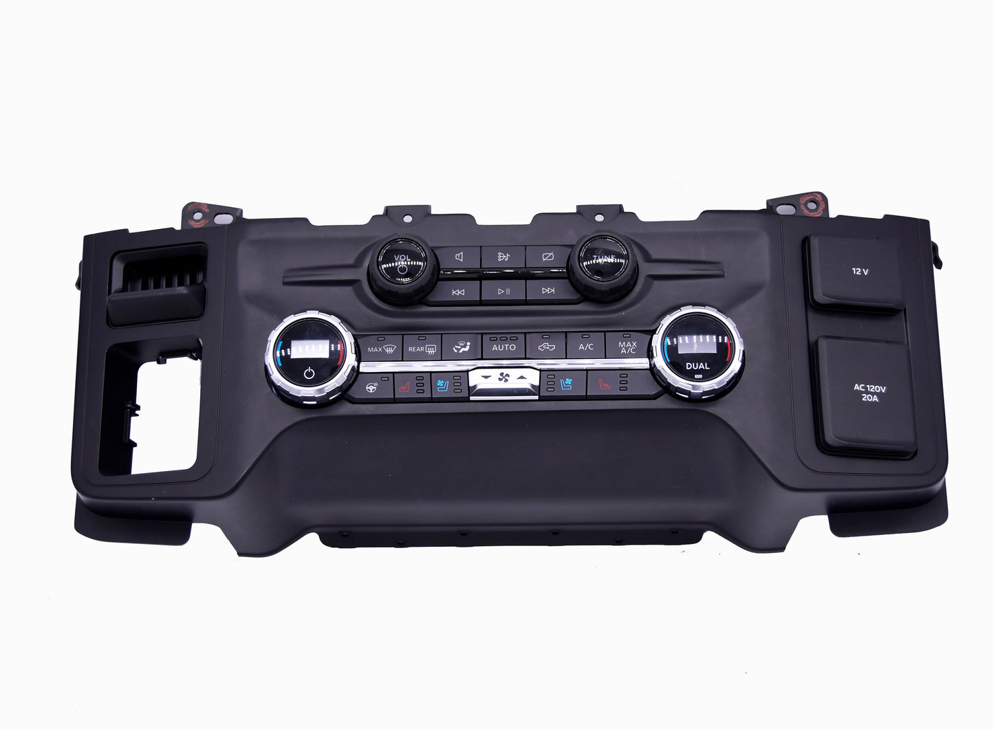 Ford Expedition Sync 4 upgrade kit climate control and media panel with OEM buttons, shown on a white background