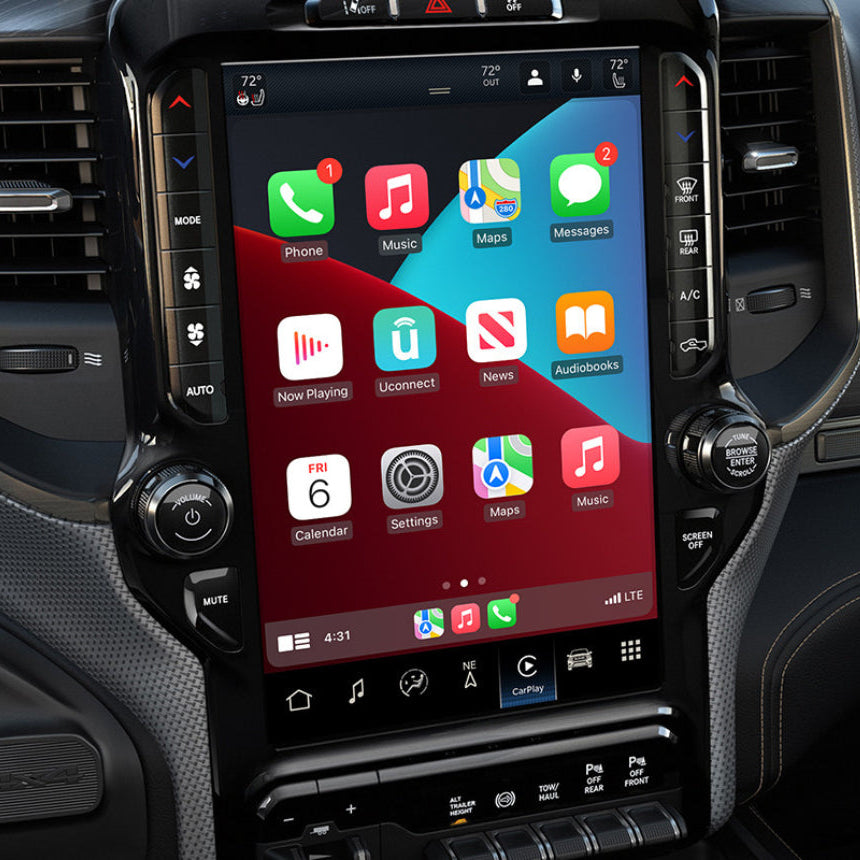 2019–2021 Ram 2500 3500 Uconnect 5 12-inch screen upgrade kit on white background