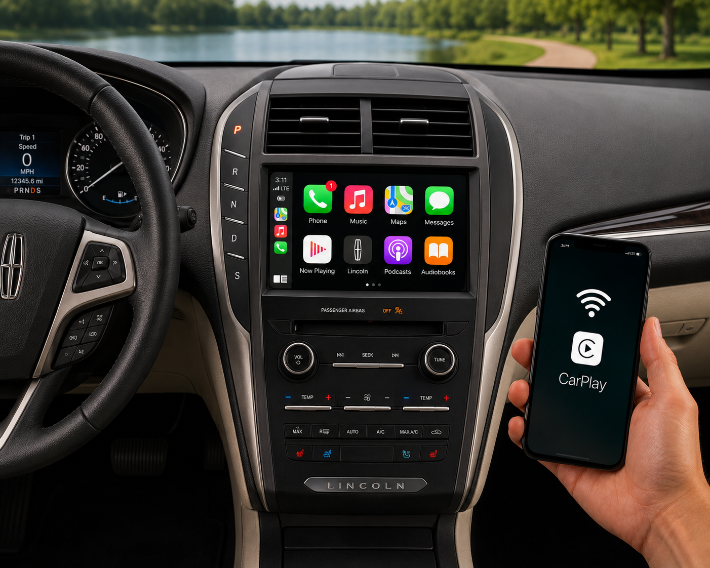 2015 Lincoln MKC Sync 2 to Sync 3 OEM Upgrade Kit with Apple CarPlay & Android Auto