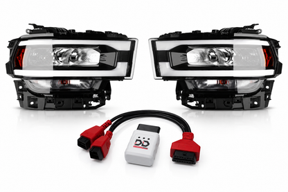 2019-2024 RAM 2500-5500 HEAVY DUTY TRUCK OEM FACTORY LED HEADLIGHT UPGRADE KIT