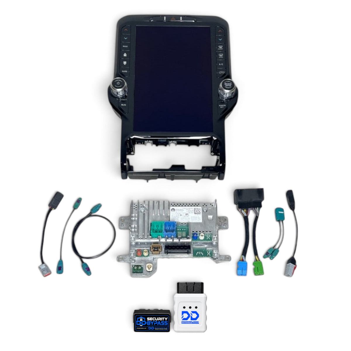 2019-2024 RAM 1500 UBQ Uconnect 5 Upgrade kit with 12-inch Touchscreen including Wireless Apple CarPlay / Android Auto