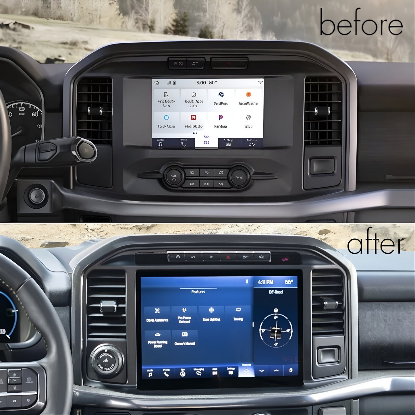 2021-2023 Ford F-150 8'' to 12'' Sync4 Touchscreen Upgrade