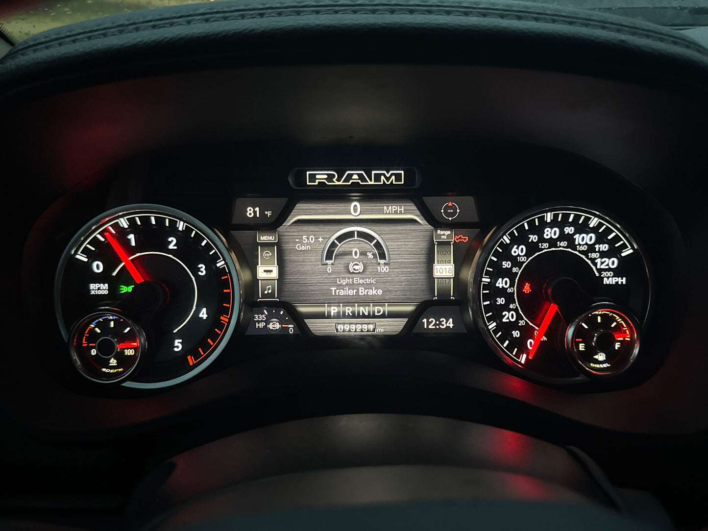 2019-2024 Ram 1500 2500 3500 HD Truck Speedometer EVIC Instrument Panel Cluster