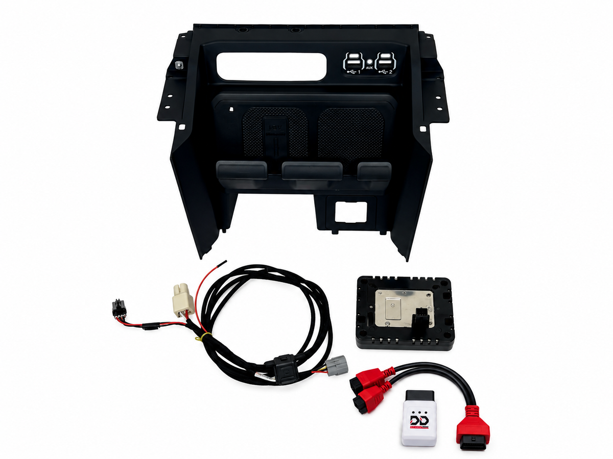 2019-2024 Ram truck OEM factory center console wireless charger kit with harness, module, and DD Offroad programmer